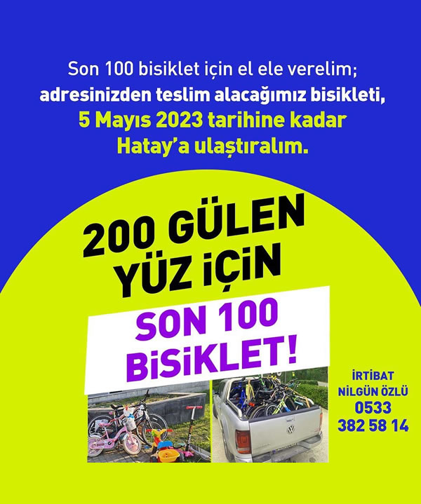 200 Gülen Yüz için 200 Bisiklet